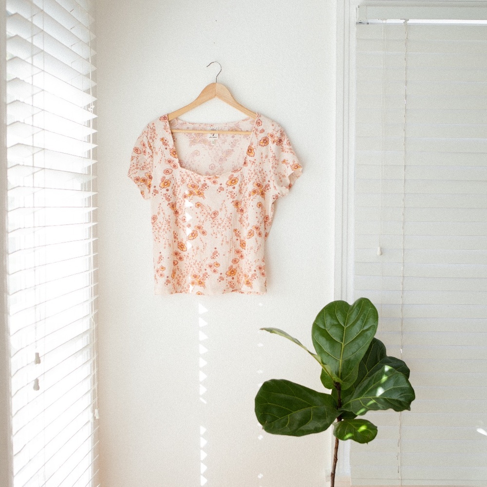 Self Esteem 70s Style Square Neck Blouse